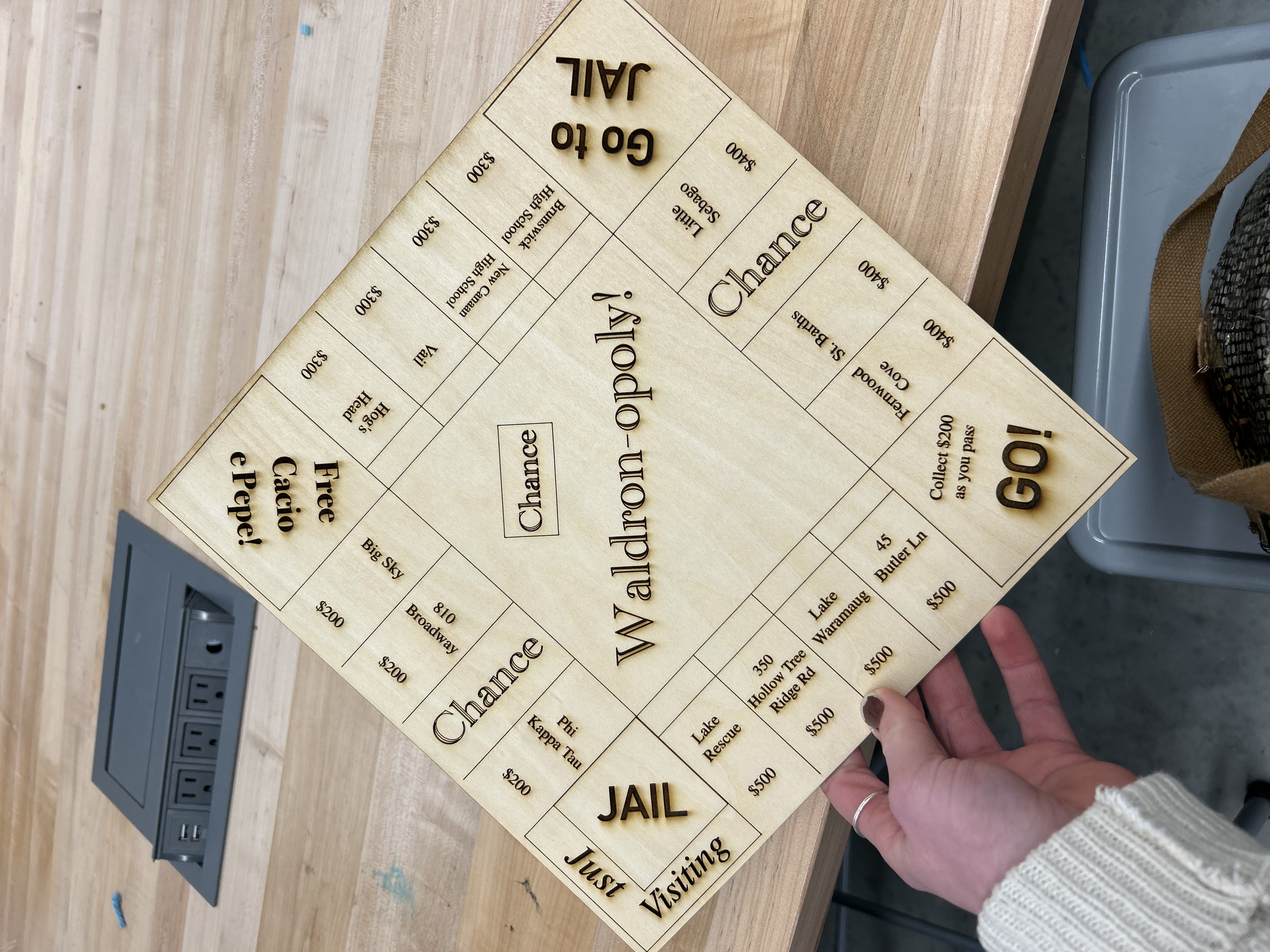 Waldron-opoly board game